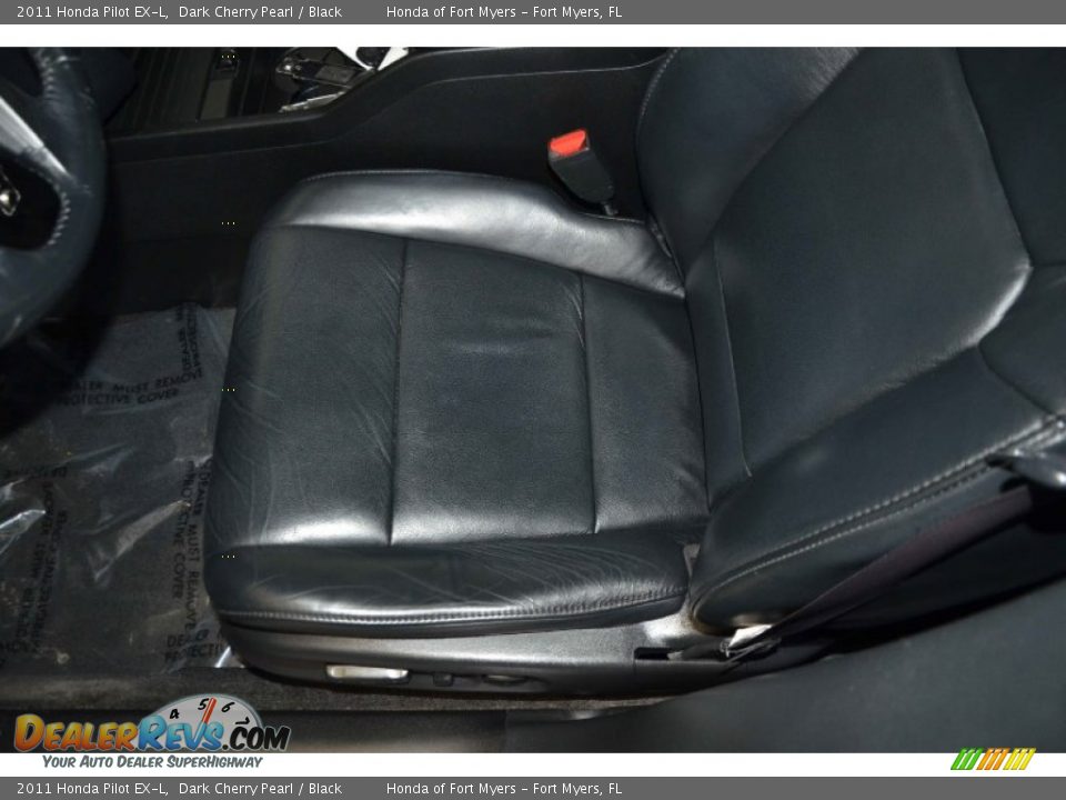 2011 Honda Pilot EX-L Dark Cherry Pearl / Black Photo #14