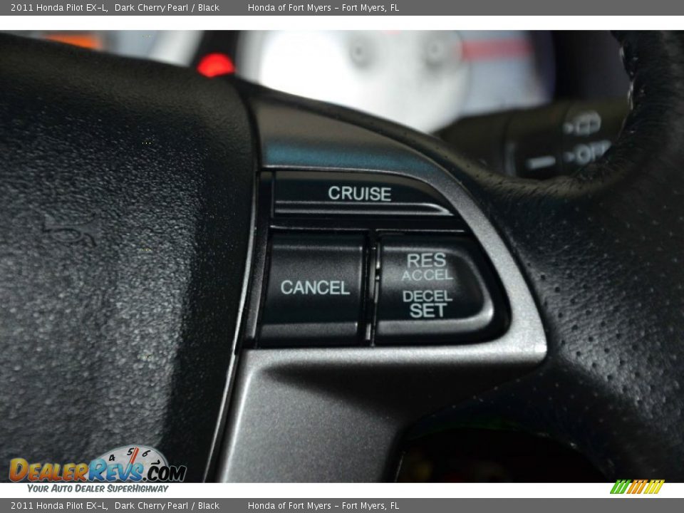 2011 Honda Pilot EX-L Dark Cherry Pearl / Black Photo #19