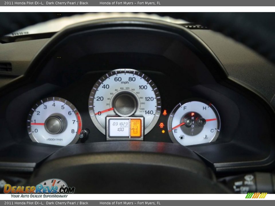 2011 Honda Pilot EX-L Dark Cherry Pearl / Black Photo #33