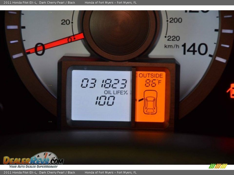 2011 Honda Pilot EX-L Dark Cherry Pearl / Black Photo #34