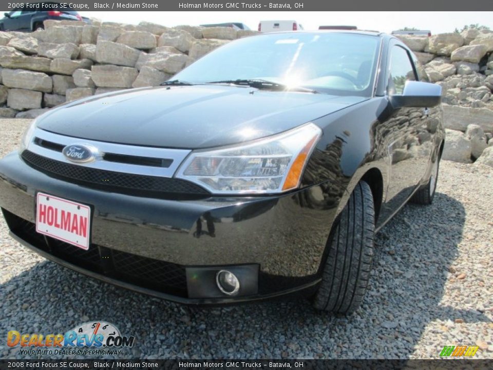 2008 Ford Focus SE Coupe Black / Medium Stone Photo #2