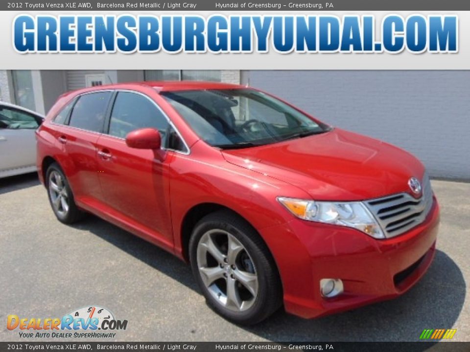 2012 Toyota Venza XLE AWD Barcelona Red Metallic / Light Gray Photo #1