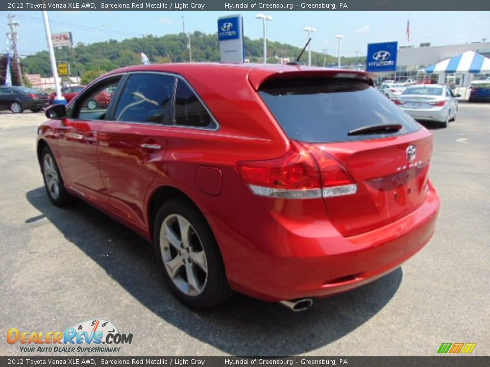 2012 Toyota Venza XLE AWD Barcelona Red Metallic / Light Gray Photo #6