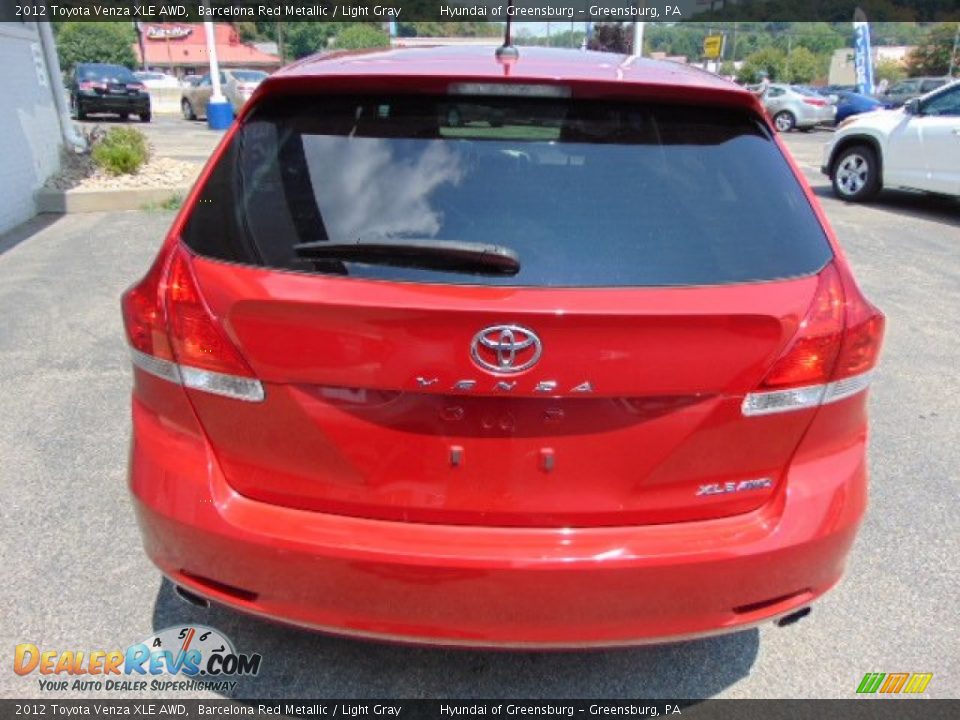 2012 Toyota Venza XLE AWD Barcelona Red Metallic / Light Gray Photo #7