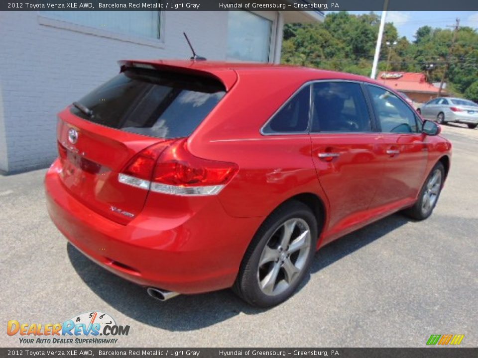 2012 Toyota Venza XLE AWD Barcelona Red Metallic / Light Gray Photo #8