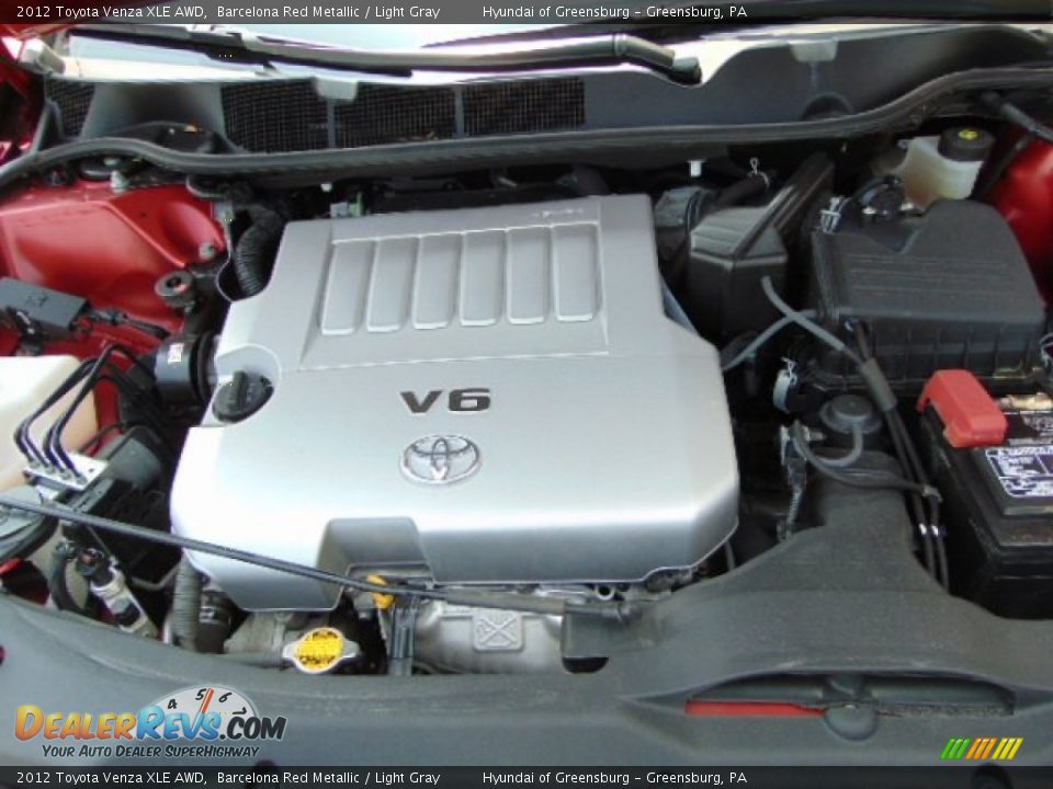 2012 Toyota Venza XLE AWD Barcelona Red Metallic / Light Gray Photo #10