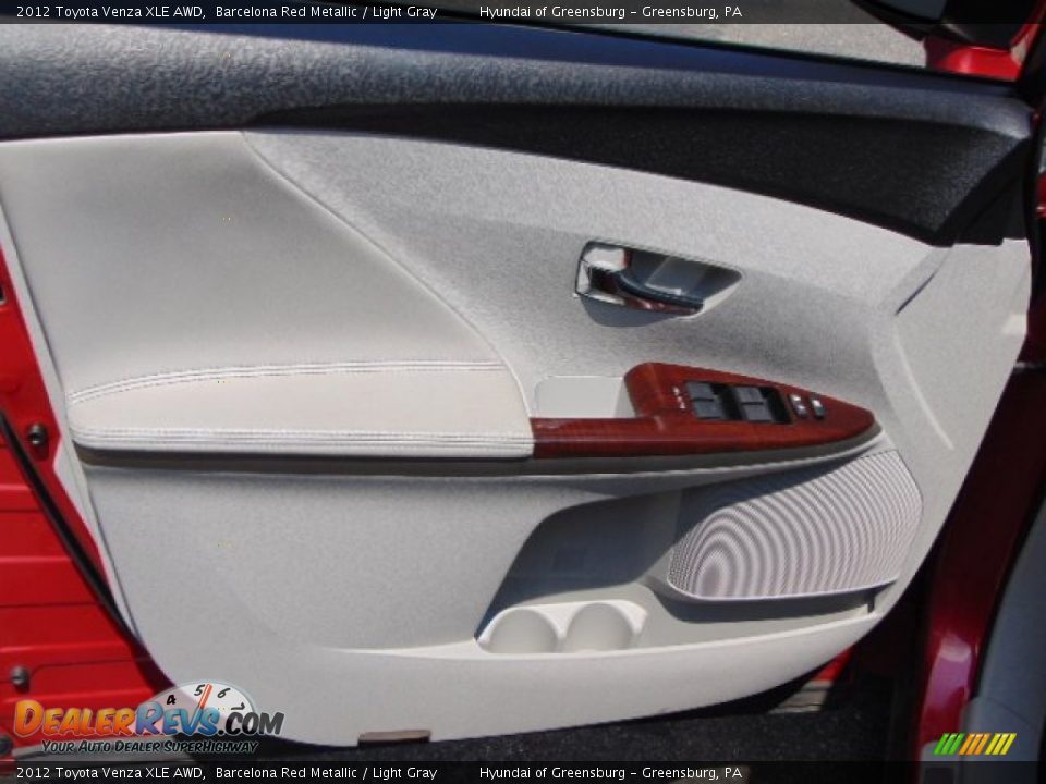 2012 Toyota Venza XLE AWD Barcelona Red Metallic / Light Gray Photo #11