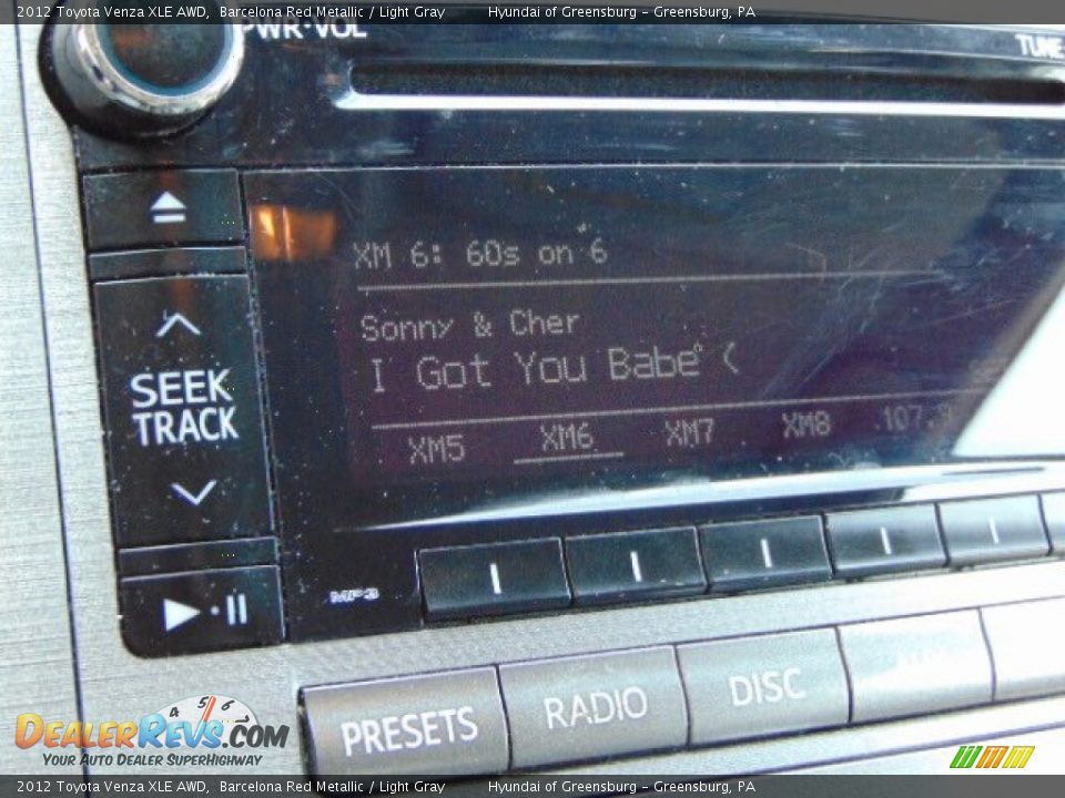 2012 Toyota Venza XLE AWD Barcelona Red Metallic / Light Gray Photo #17