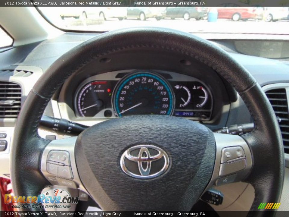 2012 Toyota Venza XLE AWD Barcelona Red Metallic / Light Gray Photo #18
