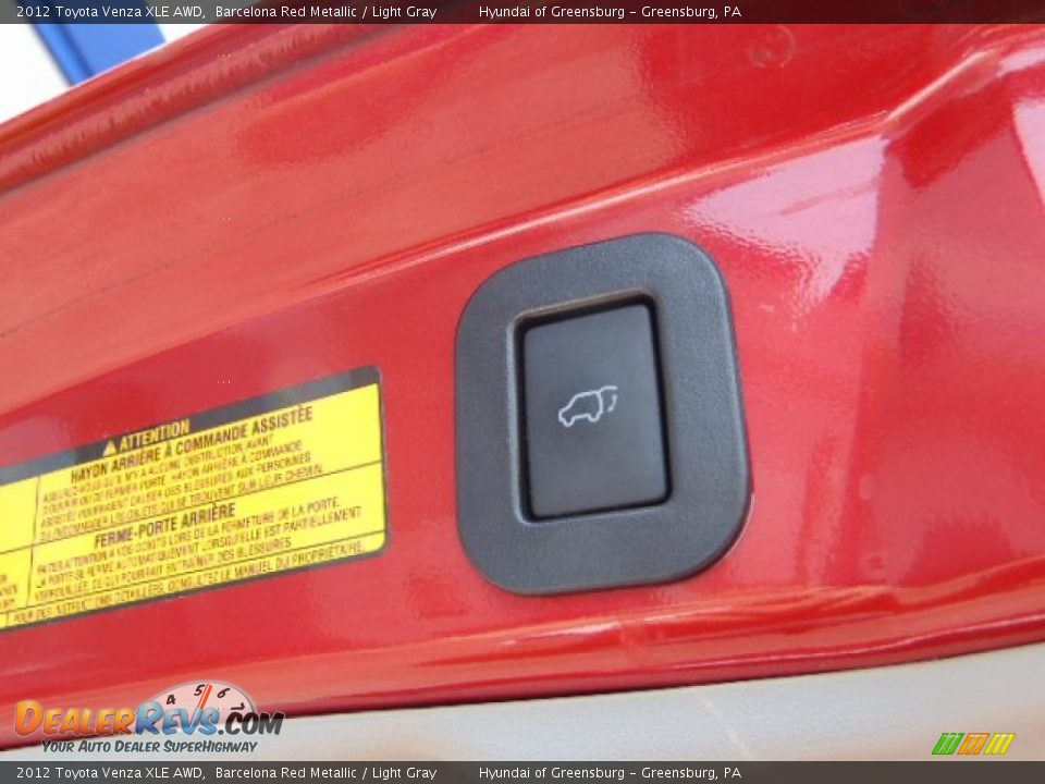 2012 Toyota Venza XLE AWD Barcelona Red Metallic / Light Gray Photo #22