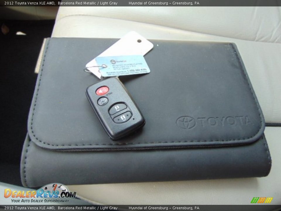 2012 Toyota Venza XLE AWD Barcelona Red Metallic / Light Gray Photo #23