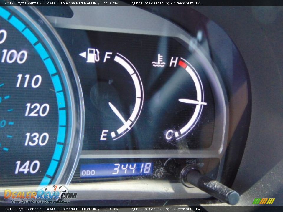 2012 Toyota Venza XLE AWD Barcelona Red Metallic / Light Gray Photo #25