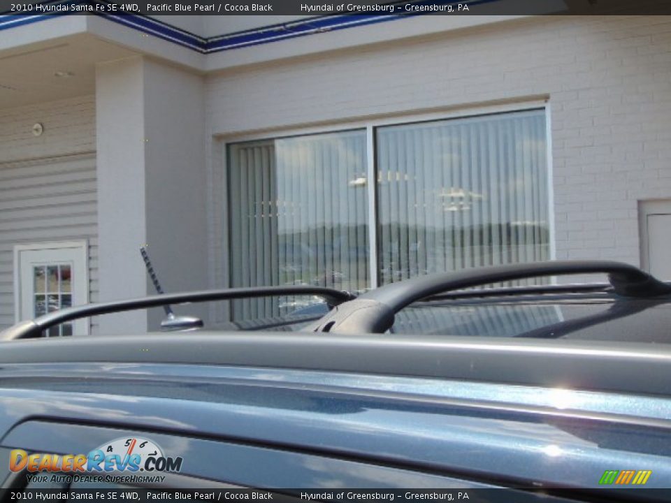 2010 Hyundai Santa Fe SE 4WD Pacific Blue Pearl / Cocoa Black Photo #4