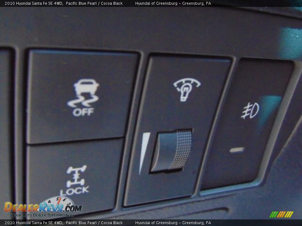2010 Hyundai Santa Fe SE 4WD Pacific Blue Pearl / Cocoa Black Photo #13