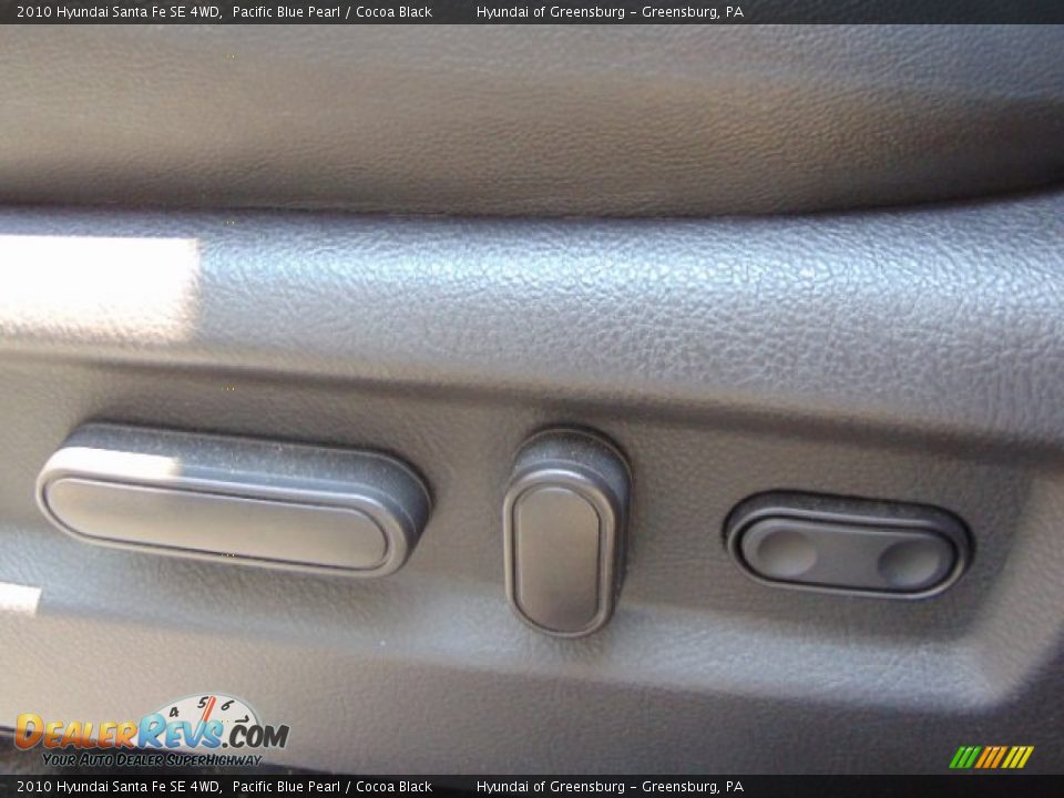 2010 Hyundai Santa Fe SE 4WD Pacific Blue Pearl / Cocoa Black Photo #15