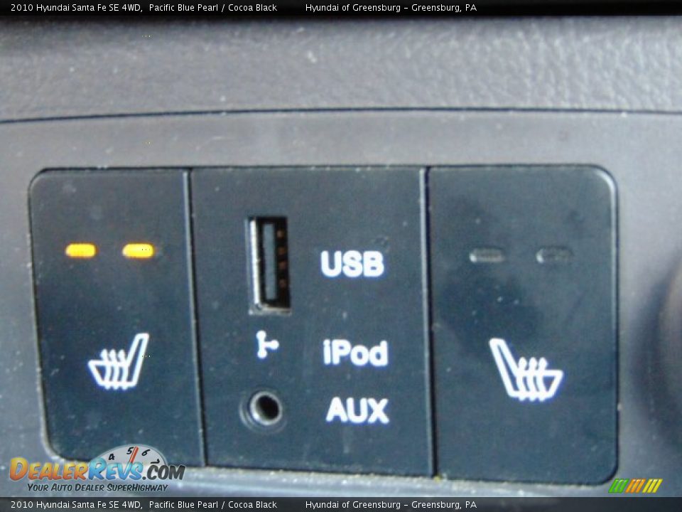 2010 Hyundai Santa Fe SE 4WD Pacific Blue Pearl / Cocoa Black Photo #16