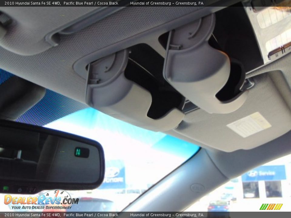 2010 Hyundai Santa Fe SE 4WD Pacific Blue Pearl / Cocoa Black Photo #19