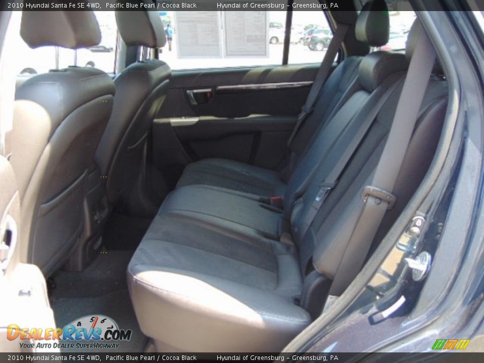 2010 Hyundai Santa Fe SE 4WD Pacific Blue Pearl / Cocoa Black Photo #20