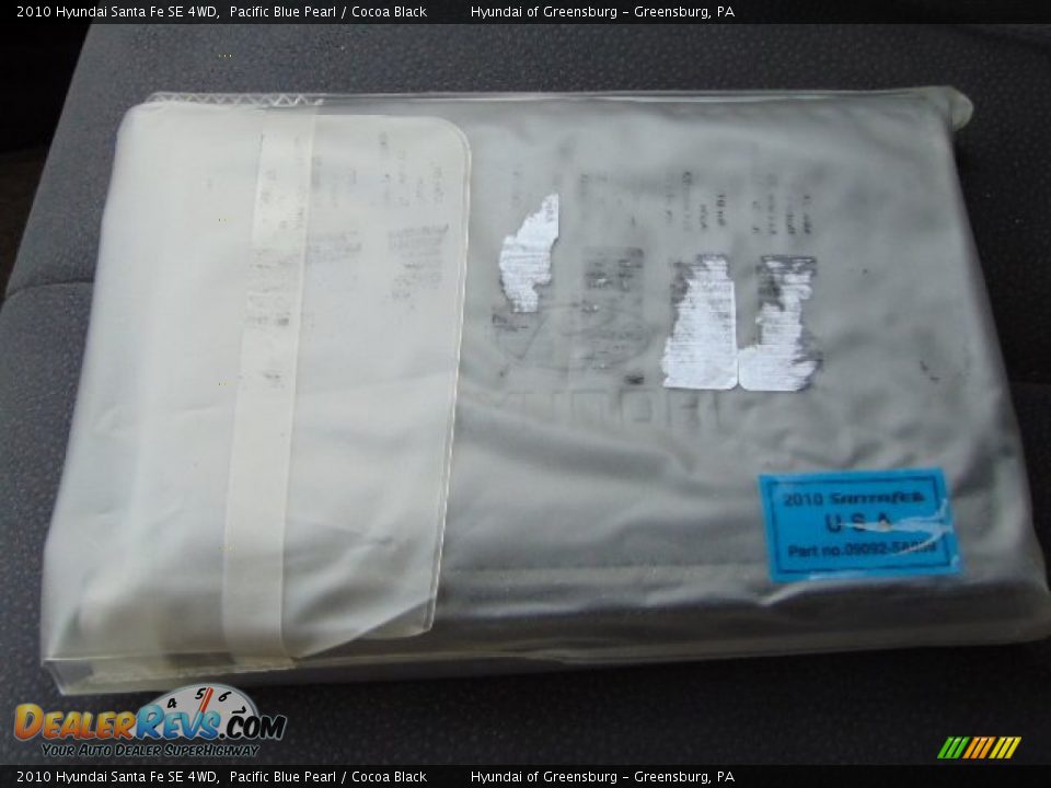 2010 Hyundai Santa Fe SE 4WD Pacific Blue Pearl / Cocoa Black Photo #21