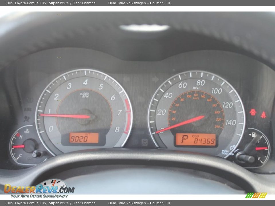 2009 Toyota Corolla XRS Super White / Dark Charcoal Photo #25