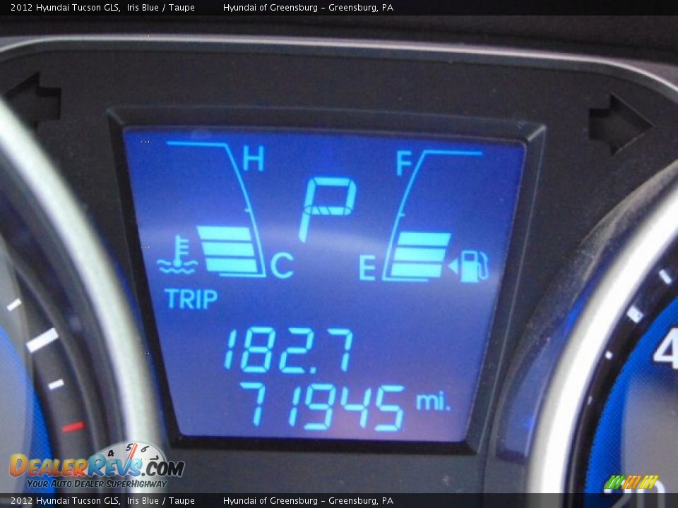 2012 Hyundai Tucson GLS Iris Blue / Taupe Photo #25