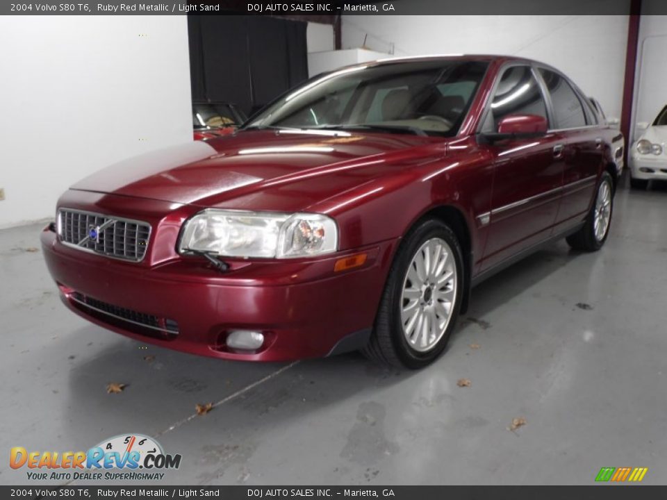 2004 Volvo S80 T6 Ruby Red Metallic / Light Sand Photo #1