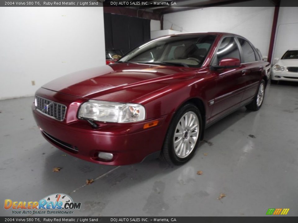 2004 Volvo S80 T6 Ruby Red Metallic / Light Sand Photo #3