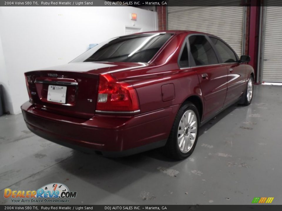 2004 Volvo S80 T6 Ruby Red Metallic / Light Sand Photo #6