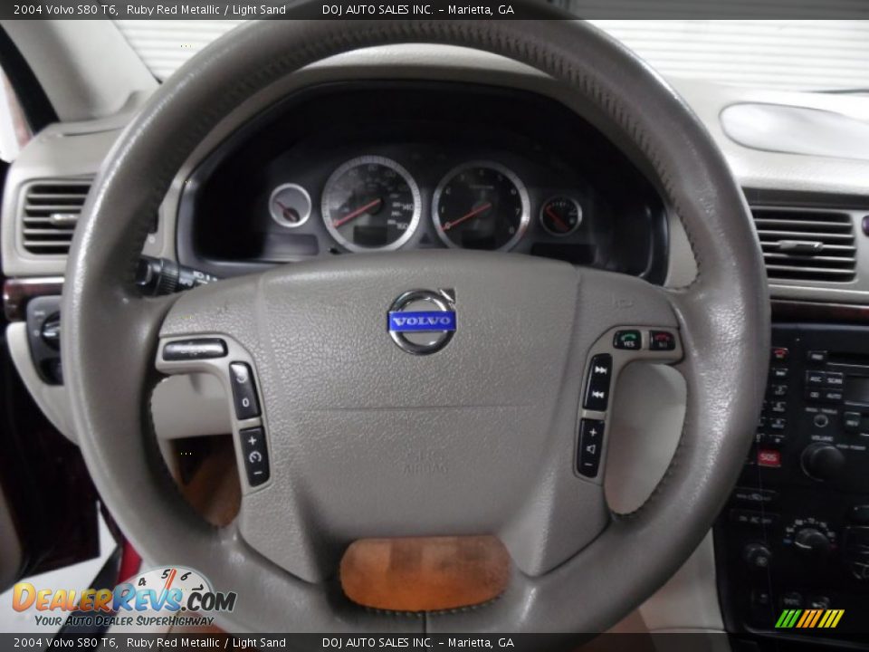 2004 Volvo S80 T6 Ruby Red Metallic / Light Sand Photo #13