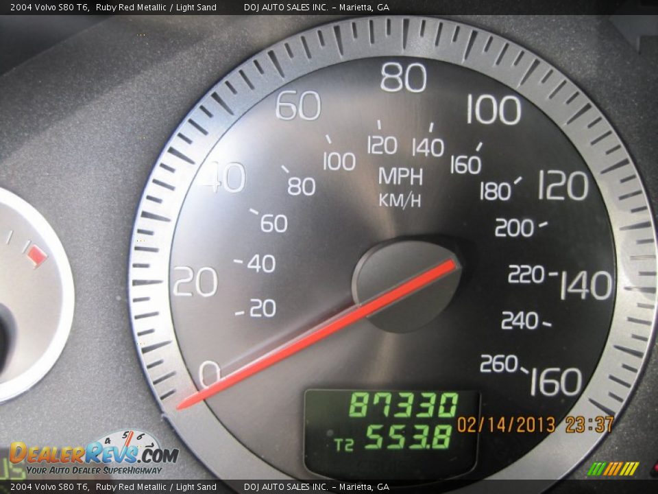 2004 Volvo S80 T6 Ruby Red Metallic / Light Sand Photo #14