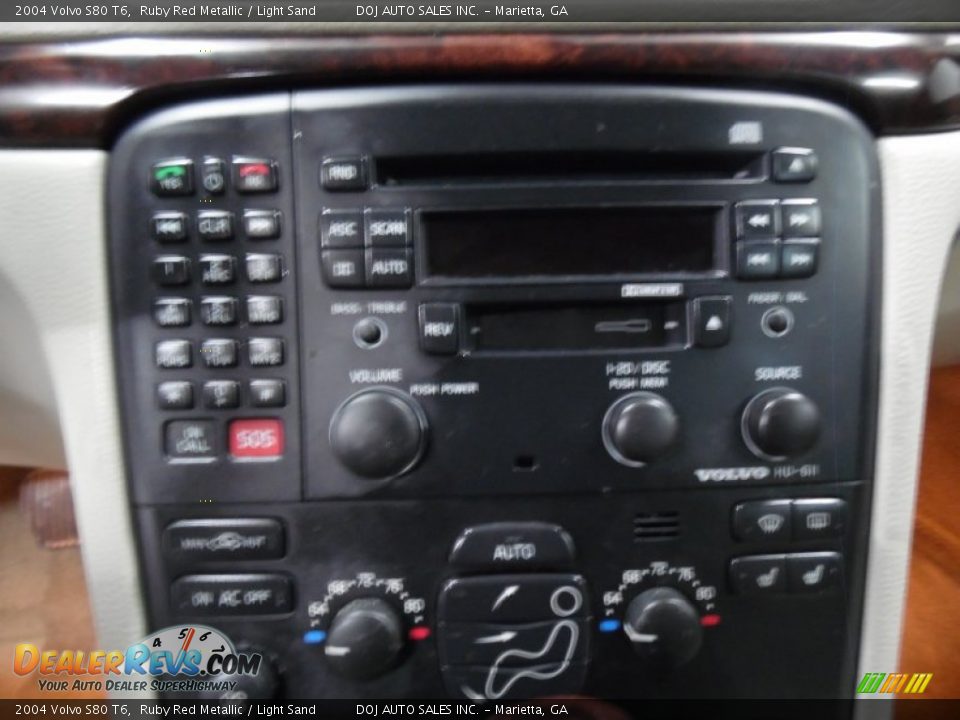 2004 Volvo S80 T6 Ruby Red Metallic / Light Sand Photo #15