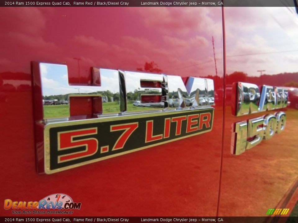 2014 Ram 1500 Express Quad Cab Flame Red / Black/Diesel Gray Photo #6