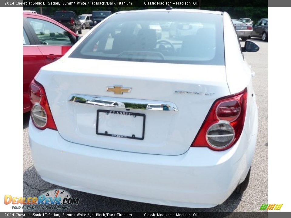 2014 Chevrolet Sonic LT Sedan Summit White / Jet Black/Dark Titanium Photo #2