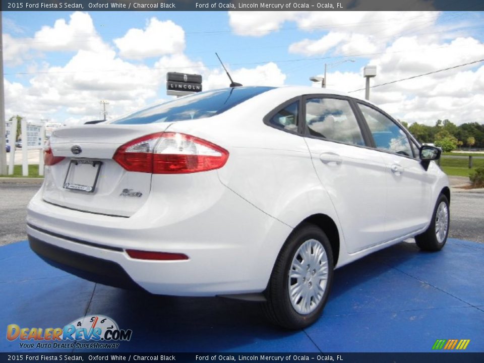 2015 Ford Fiesta S Sedan Oxford White / Charcoal Black Photo #3