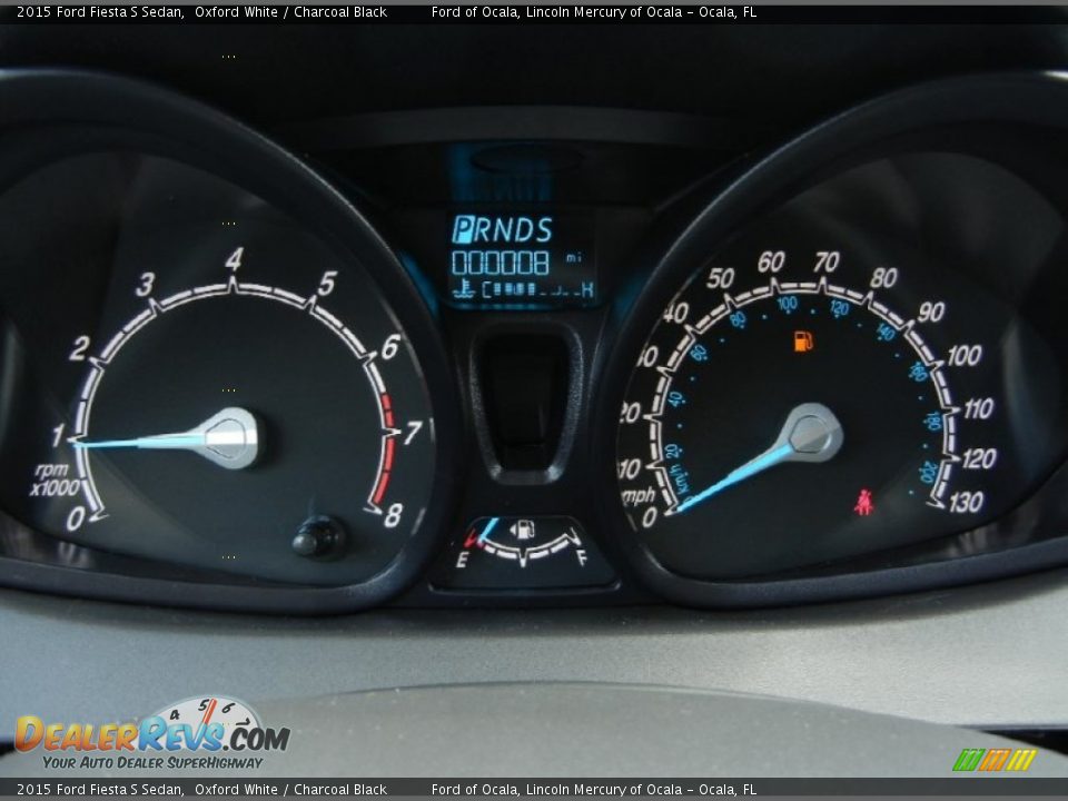 2015 Ford Fiesta S Sedan Oxford White / Charcoal Black Photo #9