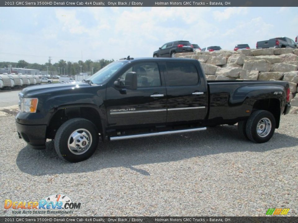 2013 GMC Sierra 3500HD Denali Crew Cab 4x4 Dually Onyx Black / Ebony Photo #3