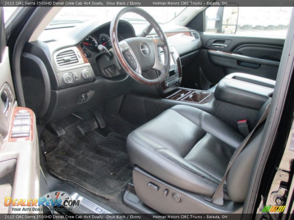 2013 GMC Sierra 3500HD Denali Crew Cab 4x4 Dually Onyx Black / Ebony Photo #7