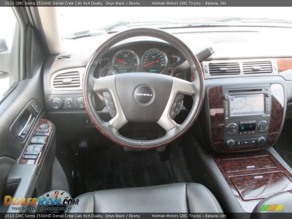 2013 GMC Sierra 3500HD Denali Crew Cab 4x4 Dually Onyx Black / Ebony Photo #27