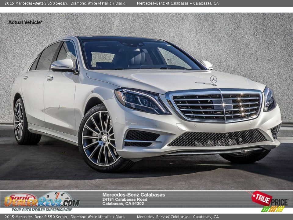 2015 Mercedes-Benz S 550 Sedan Diamond White Metallic / Black Photo #1