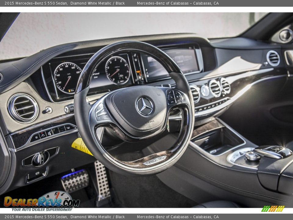 2015 Mercedes-Benz S 550 Sedan Diamond White Metallic / Black Photo #5