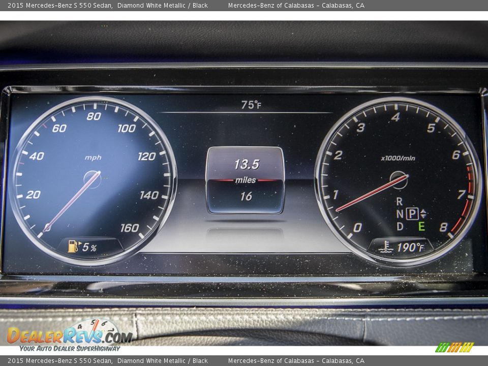 2015 Mercedes-Benz S 550 Sedan Diamond White Metallic / Black Photo #6