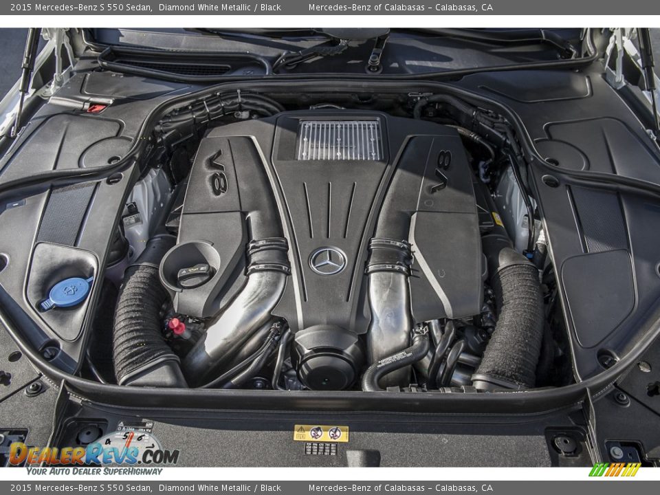 2015 Mercedes-Benz S 550 Sedan Diamond White Metallic / Black Photo #9