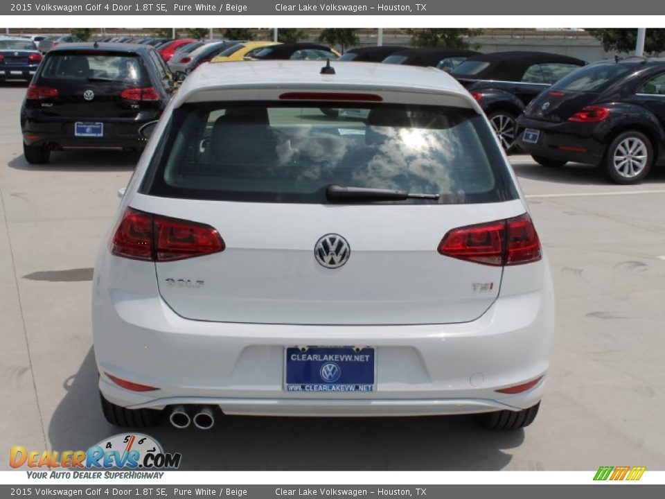 2015 Volkswagen Golf 4 Door 1.8T SE Pure White / Beige Photo #7