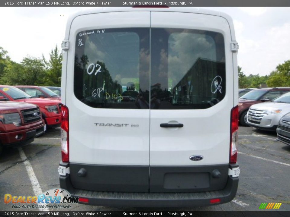 2015 Ford Transit Van 150 MR Long Oxford White / Pewter Photo #3