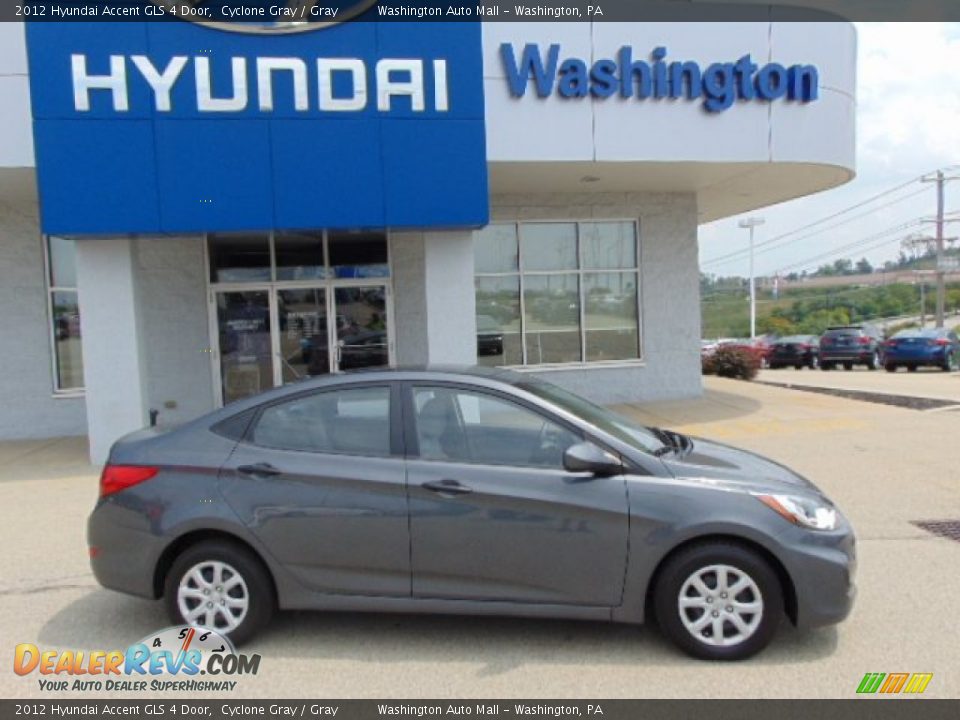 2012 Hyundai Accent GLS 4 Door Cyclone Gray / Gray Photo #2