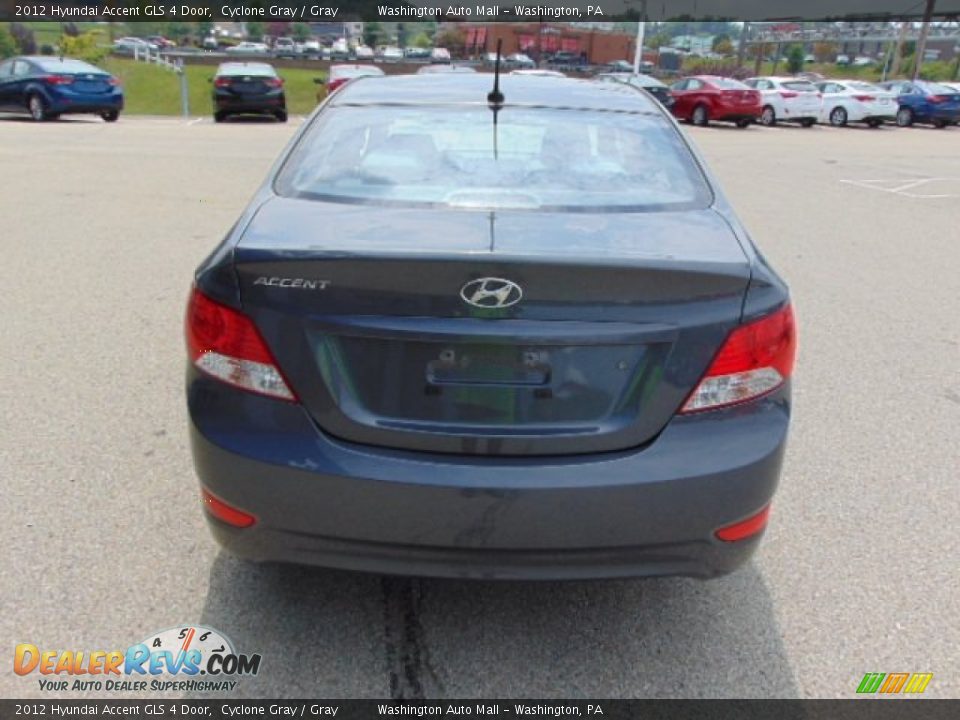 2012 Hyundai Accent GLS 4 Door Cyclone Gray / Gray Photo #7