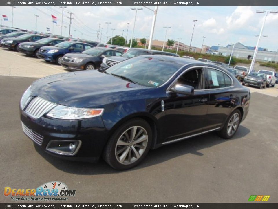 2009 Lincoln MKS AWD Sedan Dark Ink Blue Metallic / Charcoal Black Photo #5