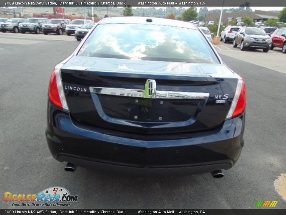 2009 Lincoln MKS AWD Sedan Dark Ink Blue Metallic / Charcoal Black Photo #8