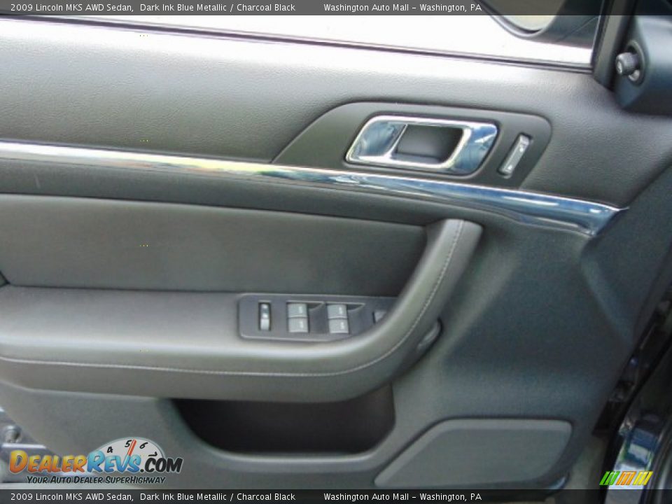 2009 Lincoln MKS AWD Sedan Dark Ink Blue Metallic / Charcoal Black Photo #13