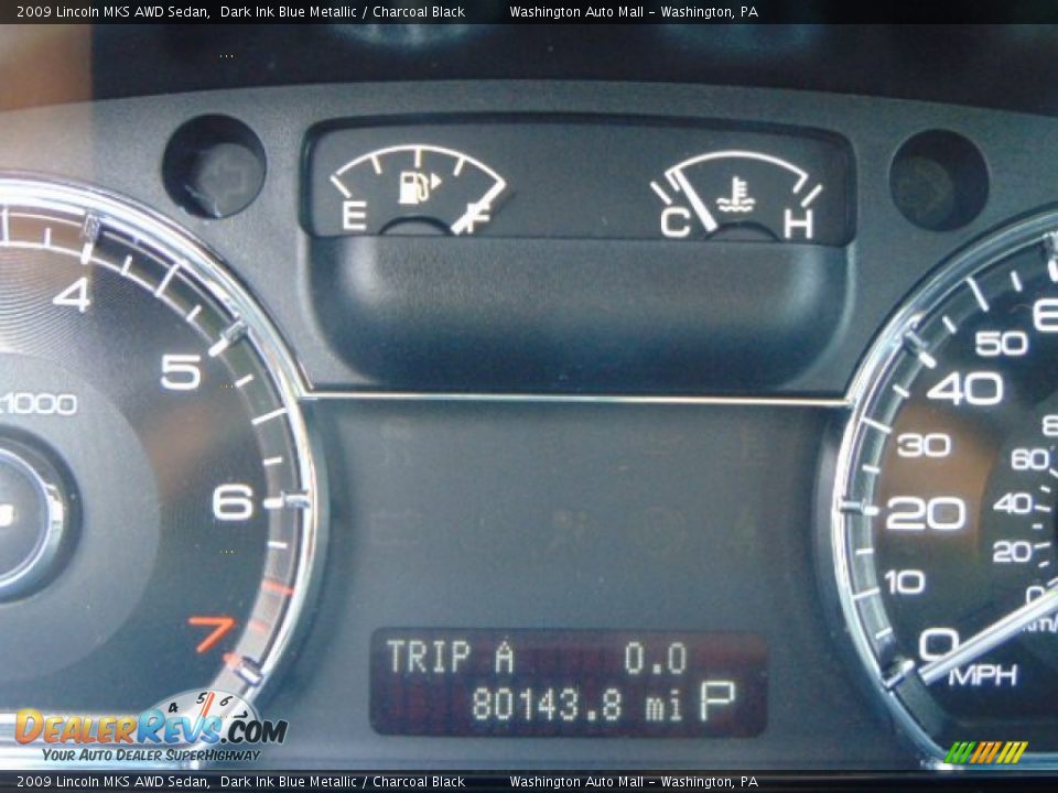 2009 Lincoln MKS AWD Sedan Dark Ink Blue Metallic / Charcoal Black Photo #20